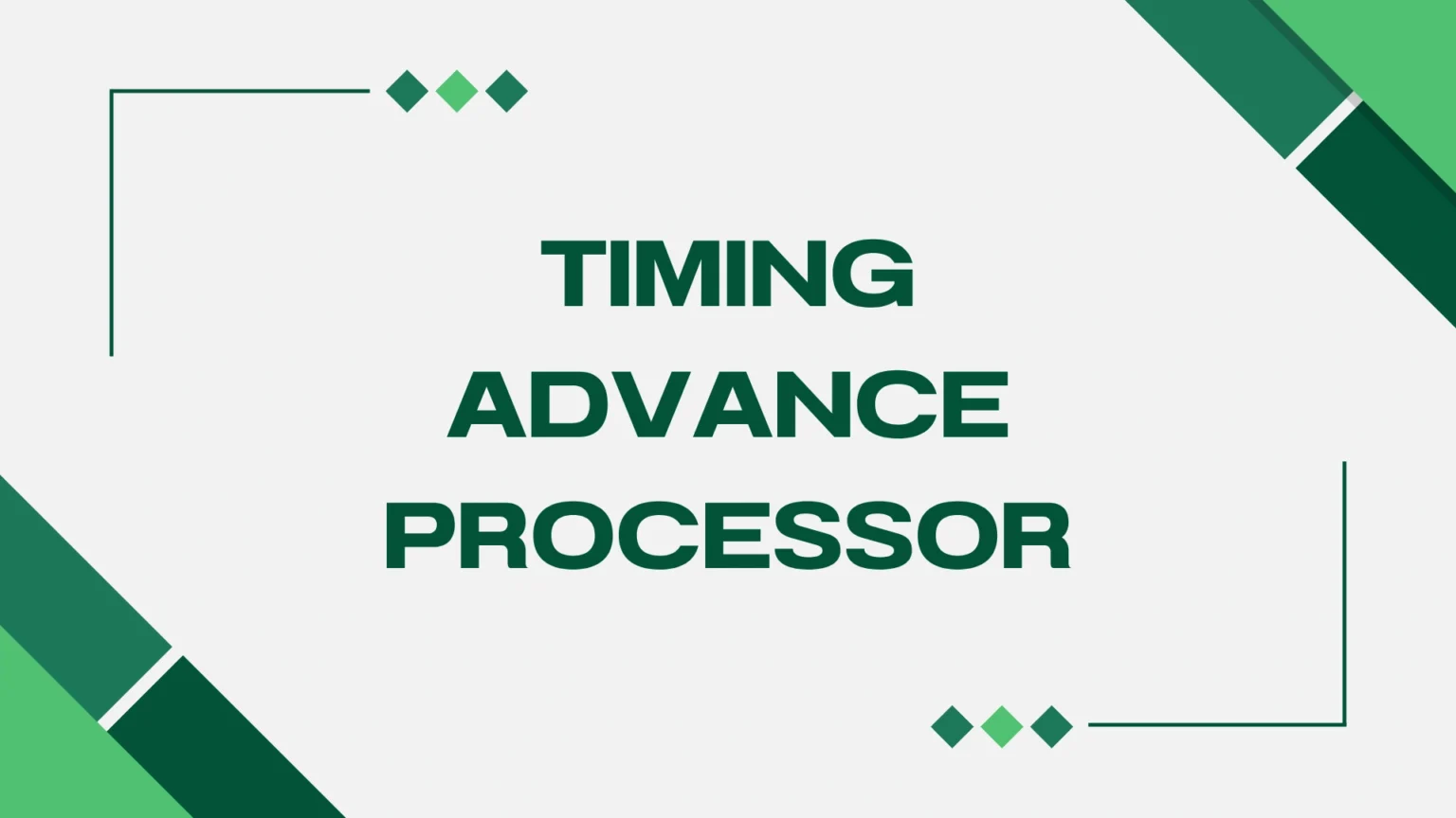 Timing Advance Processor